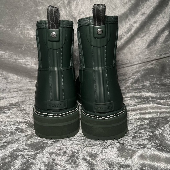 Hunter Refined Stitch Detail Waterproof Green Chelsea Boot Women’s 10 WFS2100RMA - Picture 4 of 7